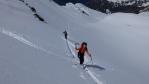 Neige poudreuse en haut
