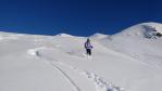 Les Arcs ski hors piste - descente sur la vallée de Peisey