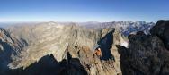 tout près du sommet sur l'arête nord