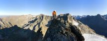 Juste avant la partie sommitale de l'arête, plus raide.