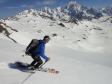Belle neige à la descente