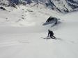 Belle neige à la descente
