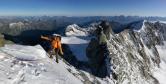 Sommet de la grande dalle enneigée.