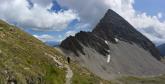 En allant vers le Mont Fortin avec le Bério en arrière plan.
