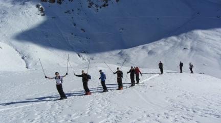 ski de randonnée au départ des Arcs Vanoise