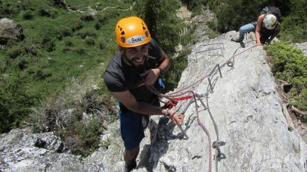 via ferrata des bettières avec le bureau des guides des arcs