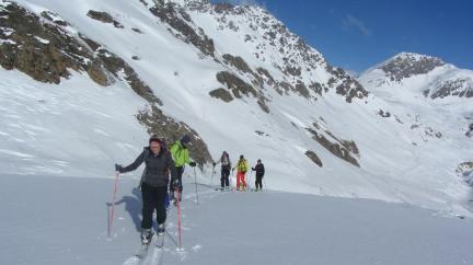 Ski de randonnée à Val d'Isère - montée à la Pointe de Bezin
