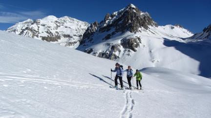 Tignes ski de randonnée Col du Palet, Aiguille de Bacque, Plan de Grassaz