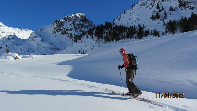 ski de randonnée en vanoise montée au refuge du Ruitor