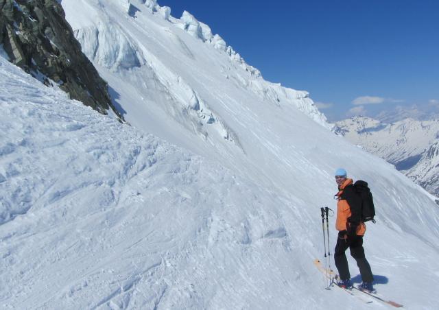 Descente du Pigne d'Arolla 3790m - guides des Arcs