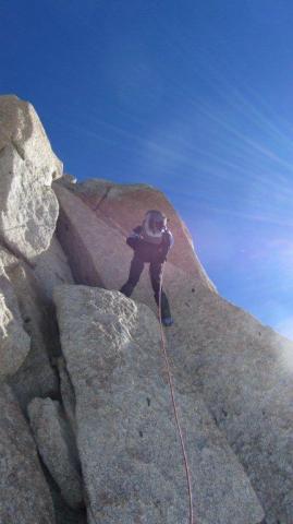 Descente en rappel du sommet de l'Aiguille du Plan - Alpinisme