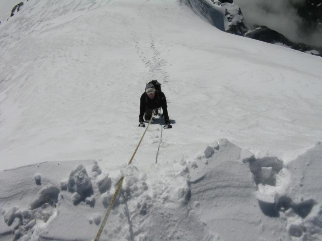 En arrivant au sommet du dôme de la Sache