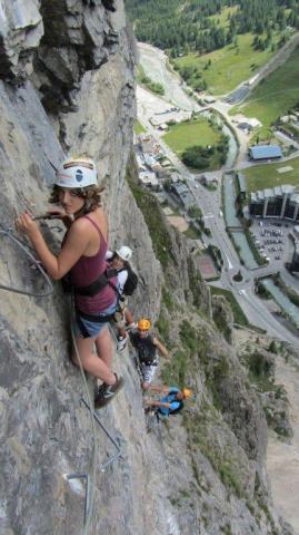 Via ferrata de Val d'Isère - partie haute des Plates de la Daille