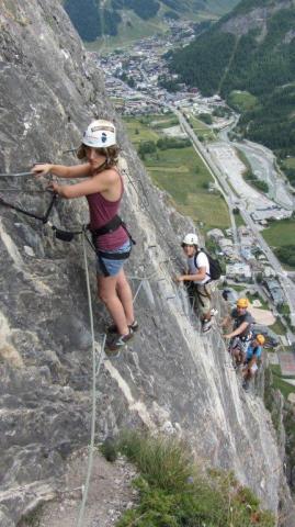 Via ferrata de Val d'Isère - sortie des Plates de la Daille
