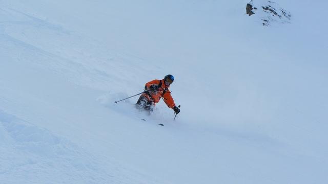 ski hors piste face nord de Bellecote La Plagne - Vanoise