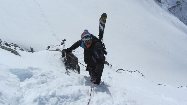 Passage du col des Roches vers le glacier du Geay - Vanoise