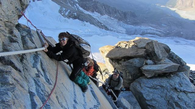 Pollux 4091m passage d"escalade avant le sommet