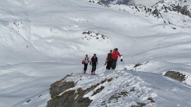 ski de randonnée au départ des Arcs - Vanoise