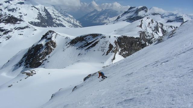 Ski de randonnée face nord de la Tsanteleina