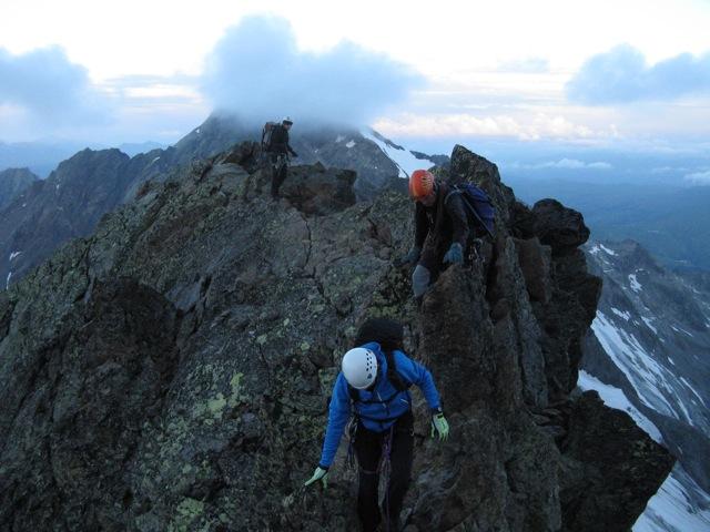 Sur l'arête au depart
