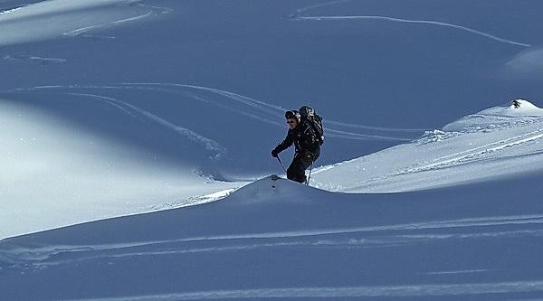 Descente vers les chalets de Rosset.