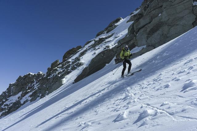 Descente par le glacier du Timorion.