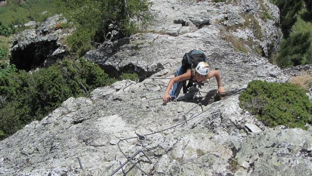 via ferrata des bettières avec le bureau des guides des arcs