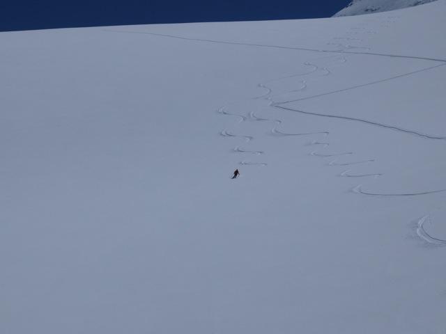 Neige de cinema sur le glacier
