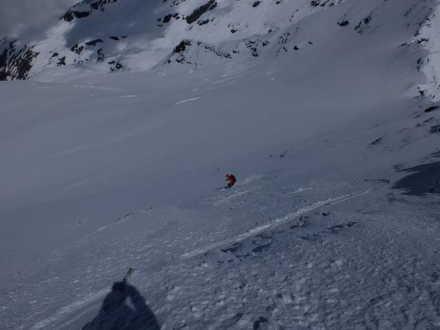 Le debut de la descente