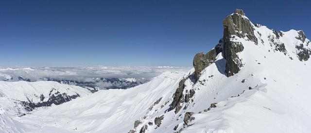 Aiguille du grand fond depuis la brèche de Parozan.