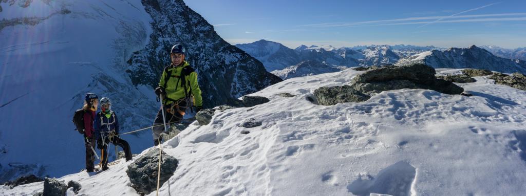 On retrouve le soleil dès le début de l'arête...