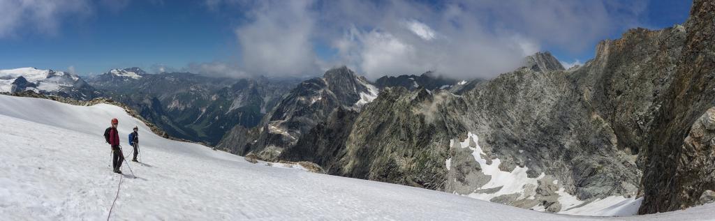 descente sur le glacier de la Glière