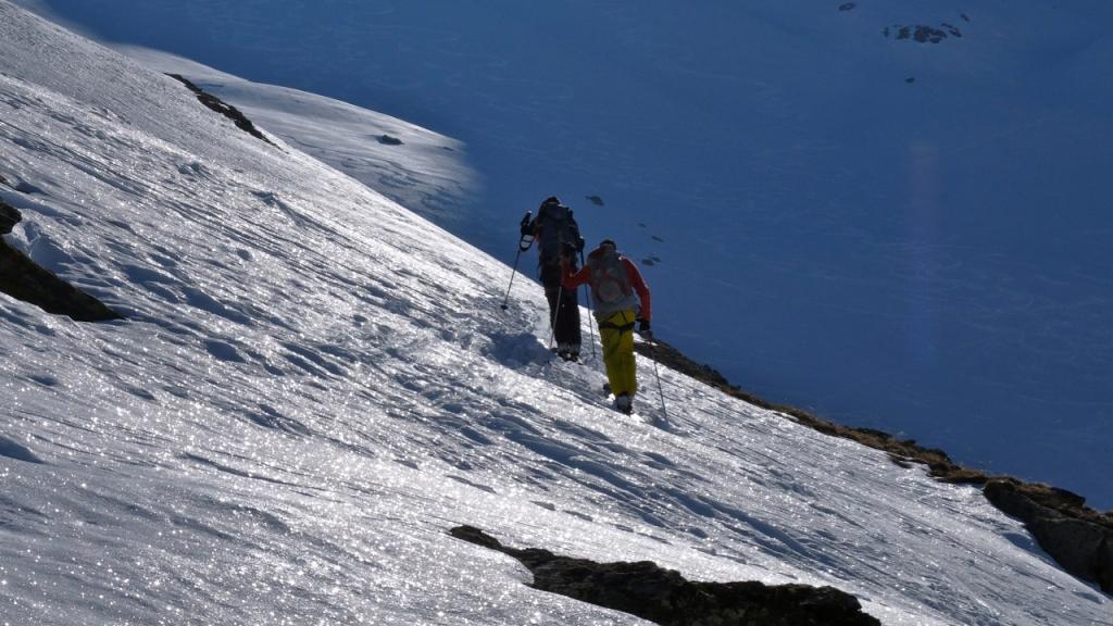 En montant à l'Albaron