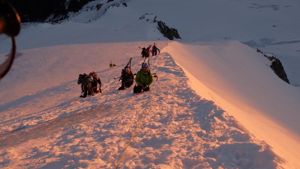 Sur l'arête du dôme du Gouter