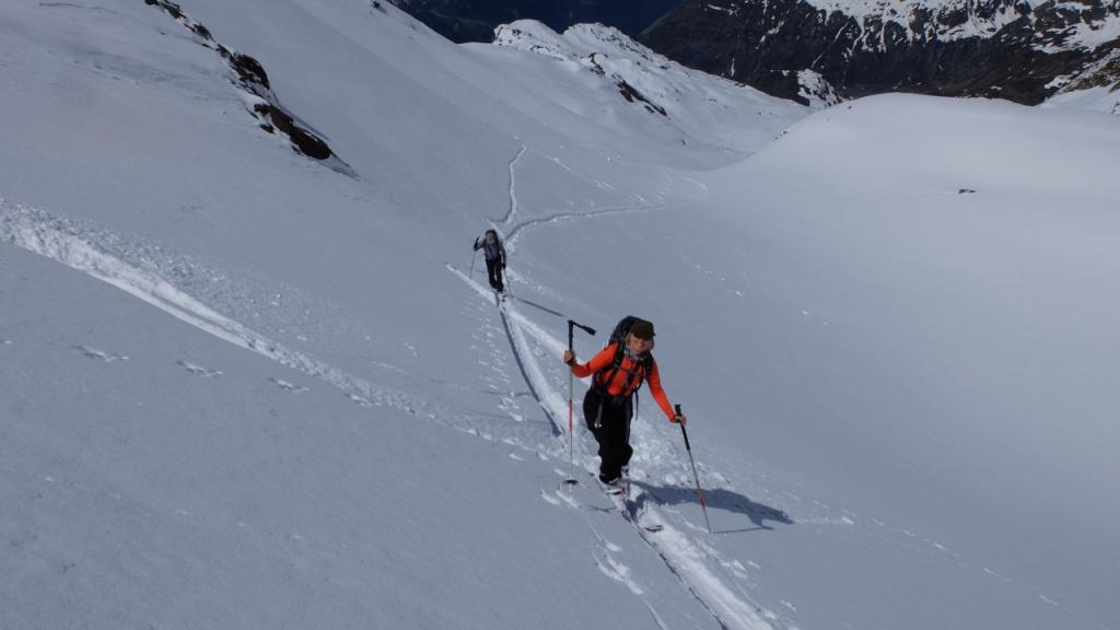 Neige poudreuse en haut