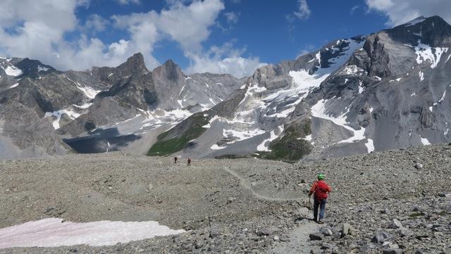 En arrivant au refuge du col de la Vanoise