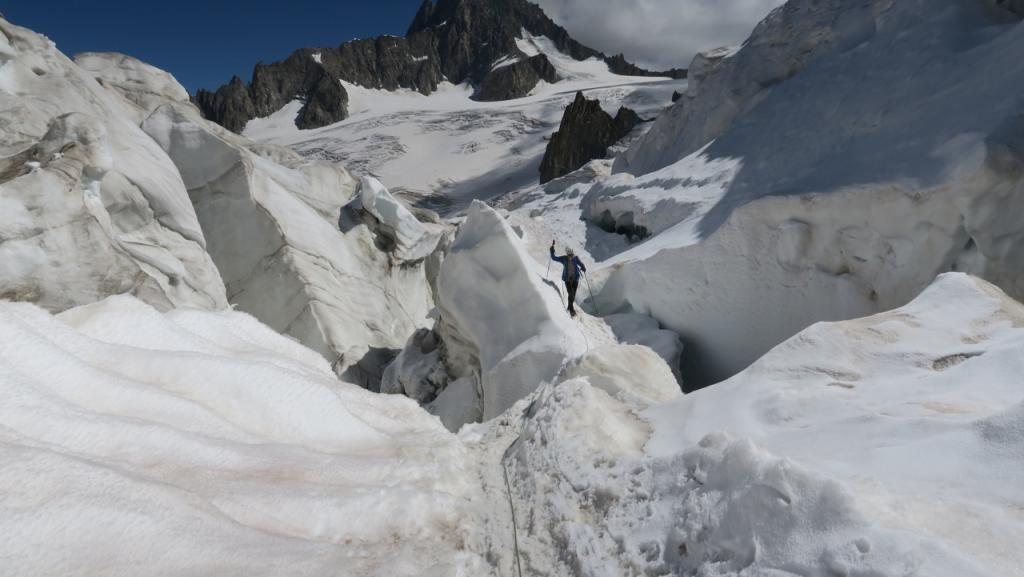 traversée du chaos de crevasses