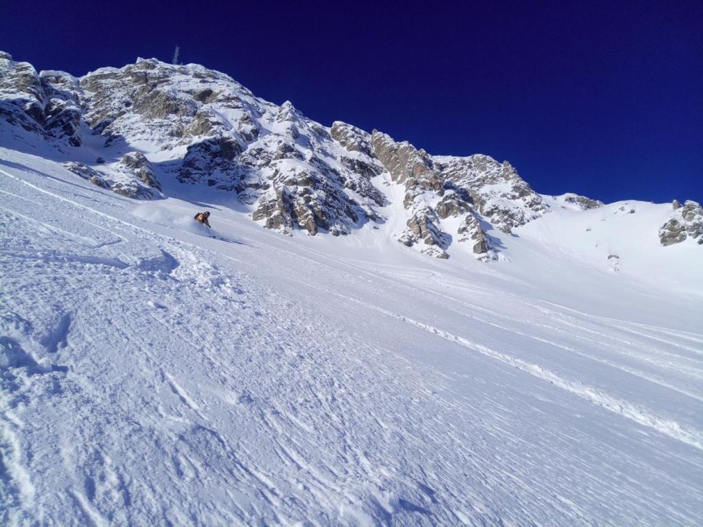 Ski hors piste à Val d'Isère - Couloir de la Table